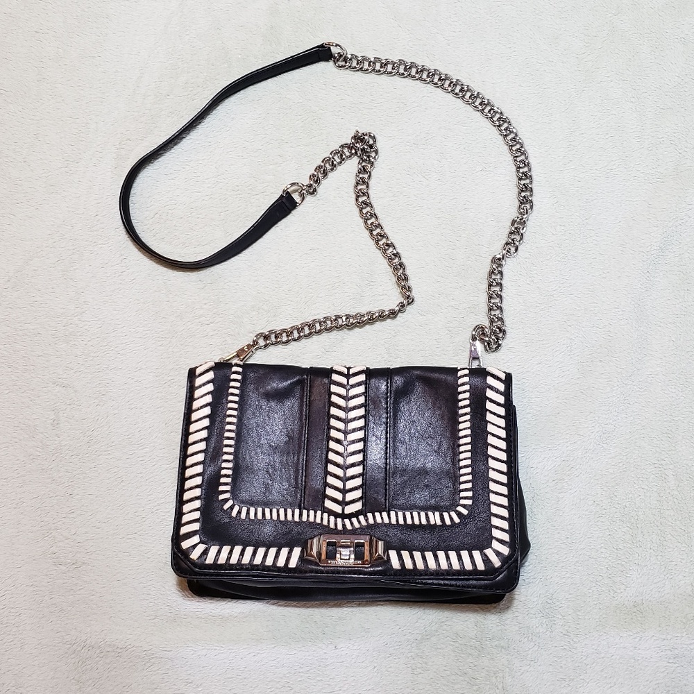 Rebecc Minkoff White and Black Love Crossbody